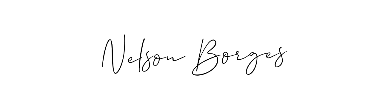 Also we have Nelson Borges name is the best signature style. Create professional handwritten signature collection using Allison_Script autograph style. Nelson Borges signature style 2 images and pictures png