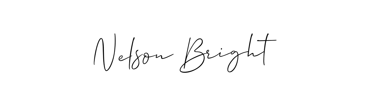 Nelson Bright stylish signature style. Best Handwritten Sign (Allison_Script) for my name. Handwritten Signature Collection Ideas for my name Nelson Bright. Nelson Bright signature style 2 images and pictures png