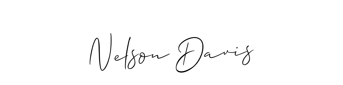 Use a signature maker to create a handwritten signature online. With this signature software, you can design (Allison_Script) your own signature for name Nelson Davis. Nelson Davis signature style 2 images and pictures png