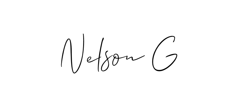 Similarly Allison_Script is the best handwritten signature design. Signature creator online .You can use it as an online autograph creator for name Nelson G. Nelson G signature style 2 images and pictures png