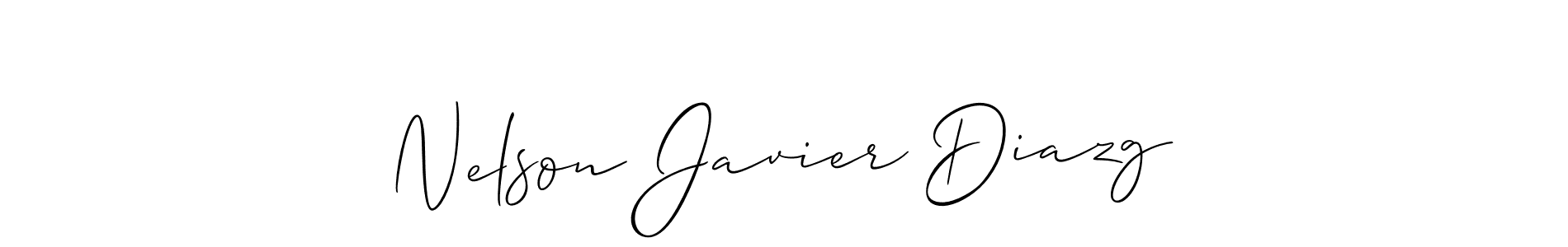 Allison_Script is a professional signature style that is perfect for those who want to add a touch of class to their signature. It is also a great choice for those who want to make their signature more unique. Get Nelson Javier Diazg name to fancy signature for free. Nelson Javier Diazg signature style 2 images and pictures png