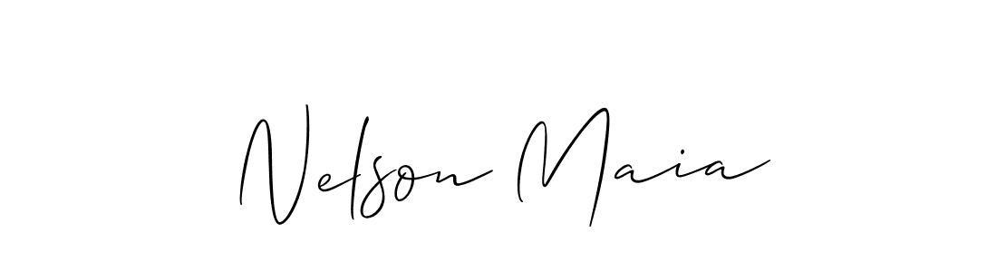 Also You can easily find your signature by using the search form. We will create Nelson Maia name handwritten signature images for you free of cost using Allison_Script sign style. Nelson Maia signature style 2 images and pictures png