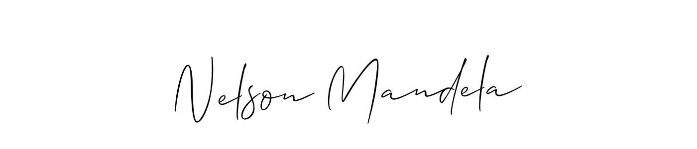 How to make Nelson Mandela name signature. Use Allison_Script style for creating short signs online. This is the latest handwritten sign. Nelson Mandela signature style 2 images and pictures png