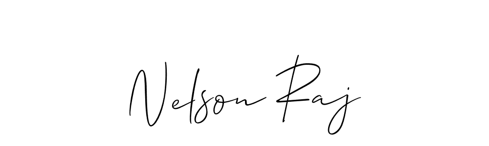 Use a signature maker to create a handwritten signature online. With this signature software, you can design (Allison_Script) your own signature for name Nelson Raj. Nelson Raj signature style 2 images and pictures png