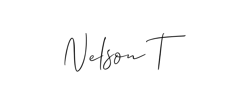Similarly Allison_Script is the best handwritten signature design. Signature creator online .You can use it as an online autograph creator for name Nelson T. Nelson T signature style 2 images and pictures png