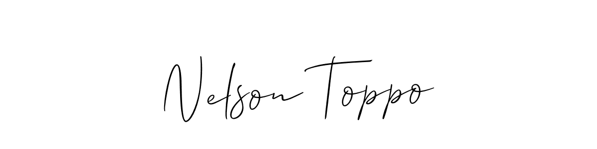 Design your own signature with our free online signature maker. With this signature software, you can create a handwritten (Allison_Script) signature for name Nelson Toppo. Nelson Toppo signature style 2 images and pictures png