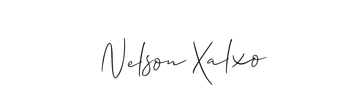 Design your own signature with our free online signature maker. With this signature software, you can create a handwritten (Allison_Script) signature for name Nelson Xalxo. Nelson Xalxo signature style 2 images and pictures png
