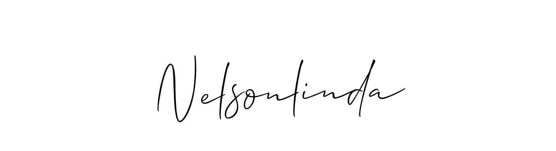 The best way (Allison_Script) to make a short signature is to pick only two or three words in your name. The name Nelsonlinda include a total of six letters. For converting this name. Nelsonlinda signature style 2 images and pictures png
