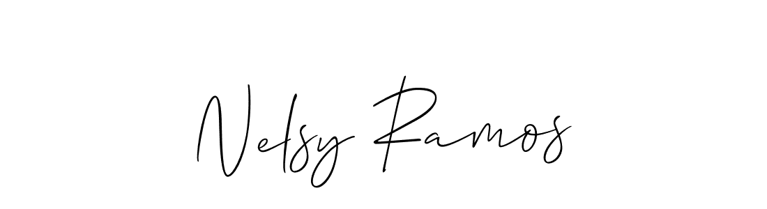 How to Draw Nelsy Ramos signature style? Allison_Script is a latest design signature styles for name Nelsy Ramos. Nelsy Ramos signature style 2 images and pictures png