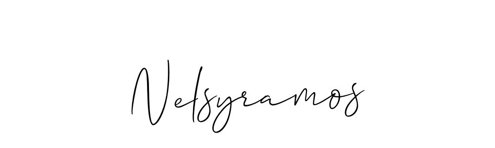 Also we have Nelsyramos name is the best signature style. Create professional handwritten signature collection using Allison_Script autograph style. Nelsyramos signature style 2 images and pictures png
