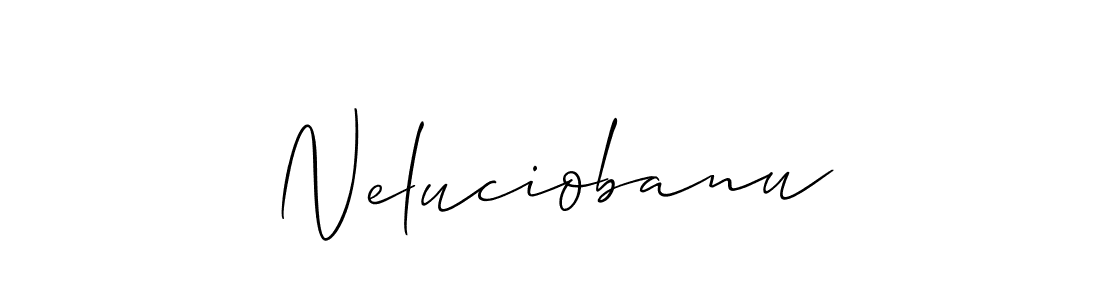 Design your own signature with our free online signature maker. With this signature software, you can create a handwritten (Allison_Script) signature for name Neluciobanu. Neluciobanu signature style 2 images and pictures png