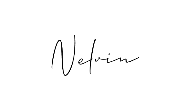 Design your own signature with our free online signature maker. With this signature software, you can create a handwritten (Allison_Script) signature for name Nelvin. Nelvin signature style 2 images and pictures png