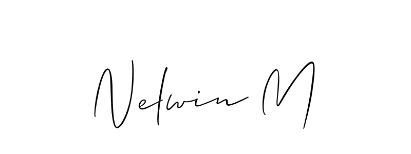 Make a beautiful signature design for name Nelwin M. Use this online signature maker to create a handwritten signature for free. Nelwin M signature style 2 images and pictures png