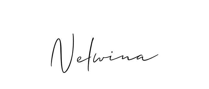 if you are searching for the best signature style for your name Nelwina. so please give up your signature search. here we have designed multiple signature styles  using Allison_Script. Nelwina signature style 2 images and pictures png