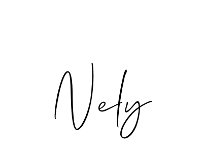 Create a beautiful signature design for name Nely. With this signature (Allison_Script) fonts, you can make a handwritten signature for free. Nely signature style 2 images and pictures png