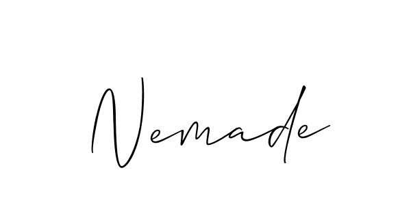 It looks lik you need a new signature style for name Nemade. Design unique handwritten (Allison_Script) signature with our free signature maker in just a few clicks. Nemade signature style 2 images and pictures png