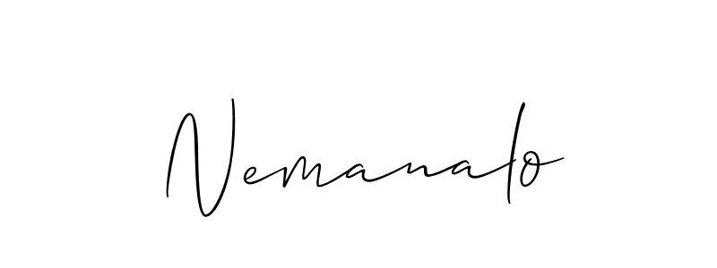 How to Draw Nemanalo signature style? Allison_Script is a latest design signature styles for name Nemanalo. Nemanalo signature style 2 images and pictures png