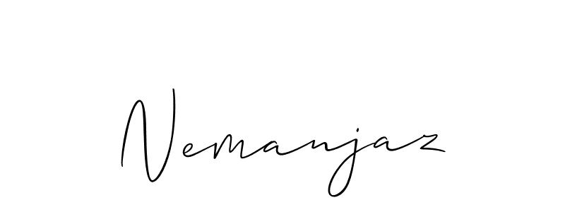 Also You can easily find your signature by using the search form. We will create Nemanjaz name handwritten signature images for you free of cost using Allison_Script sign style. Nemanjaz signature style 2 images and pictures png