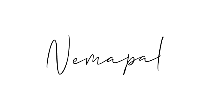 How to make Nemapal signature? Allison_Script is a professional autograph style. Create handwritten signature for Nemapal name. Nemapal signature style 2 images and pictures png