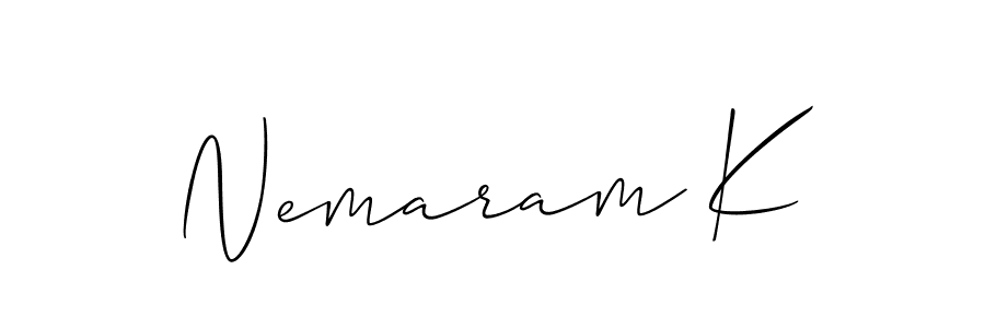 Check out images of Autograph of Nemaram K name. Actor Nemaram K Signature Style. Allison_Script is a professional sign style online. Nemaram K signature style 2 images and pictures png