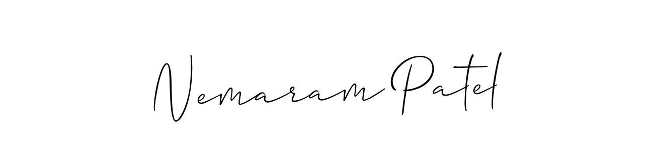 Also we have Nemaram Patel name is the best signature style. Create professional handwritten signature collection using Allison_Script autograph style. Nemaram Patel signature style 2 images and pictures png