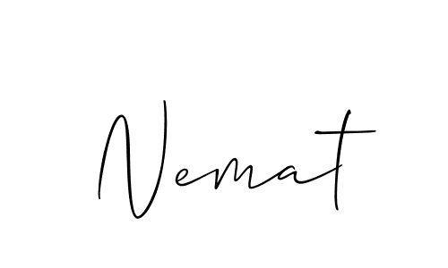 Make a beautiful signature design for name Nemat. Use this online signature maker to create a handwritten signature for free. Nemat signature style 2 images and pictures png