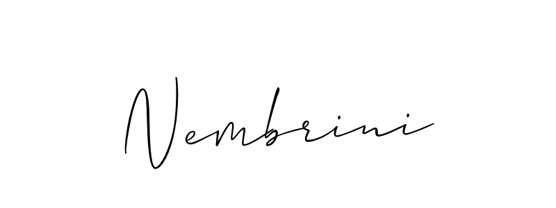 if you are searching for the best signature style for your name Nembrini. so please give up your signature search. here we have designed multiple signature styles  using Allison_Script. Nembrini signature style 2 images and pictures png