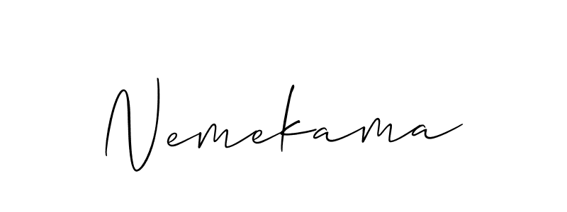 How to make Nemekama name signature. Use Allison_Script style for creating short signs online. This is the latest handwritten sign. Nemekama signature style 2 images and pictures png