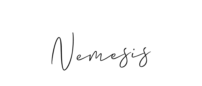 How to make Nemesis name signature. Use Allison_Script style for creating short signs online. This is the latest handwritten sign. Nemesis signature style 2 images and pictures png
