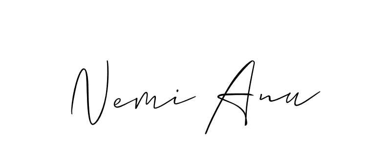 Check out images of Autograph of Nemi Anu name. Actor Nemi Anu Signature Style. Allison_Script is a professional sign style online. Nemi Anu signature style 2 images and pictures png