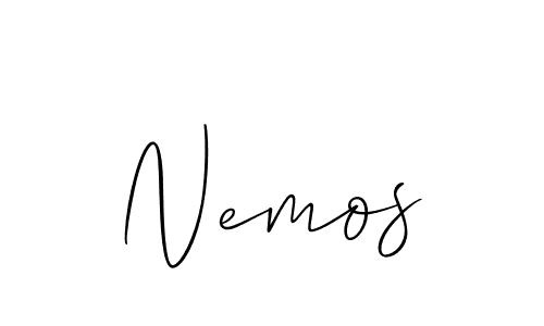 if you are searching for the best signature style for your name Nemos. so please give up your signature search. here we have designed multiple signature styles  using Allison_Script. Nemos signature style 2 images and pictures png