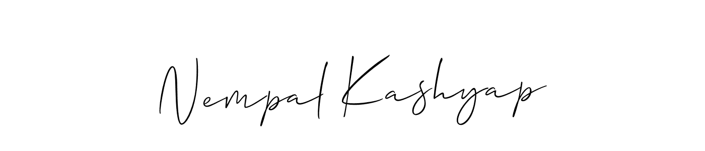 How to Draw Nempal Kashyap signature style? Allison_Script is a latest design signature styles for name Nempal Kashyap. Nempal Kashyap signature style 2 images and pictures png