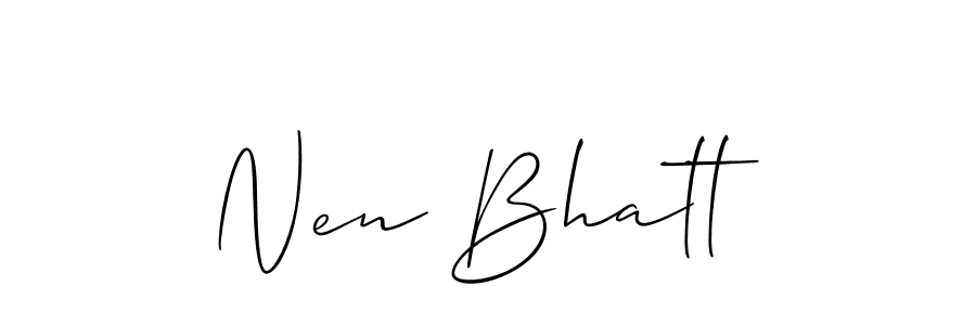 Best and Professional Signature Style for Nen Bhatt. Allison_Script Best Signature Style Collection. Nen Bhatt signature style 2 images and pictures png