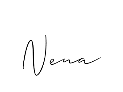 Similarly Allison_Script is the best handwritten signature design. Signature creator online .You can use it as an online autograph creator for name Nena. Nena signature style 2 images and pictures png