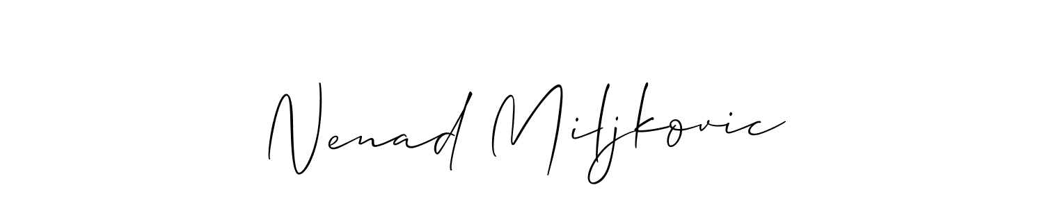Create a beautiful signature design for name Nenad Miljkovic. With this signature (Allison_Script) fonts, you can make a handwritten signature for free. Nenad Miljkovic signature style 2 images and pictures png