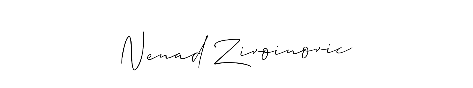The best way (Allison_Script) to make a short signature is to pick only two or three words in your name. The name Nenad Zivoinovic include a total of six letters. For converting this name. Nenad Zivoinovic signature style 2 images and pictures png