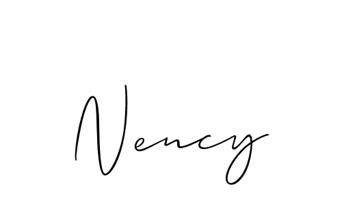 You can use this online signature creator to create a handwritten signature for the name Nency. This is the best online autograph maker. Nency signature style 2 images and pictures png