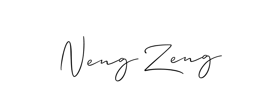 Similarly Allison_Script is the best handwritten signature design. Signature creator online .You can use it as an online autograph creator for name Neng Zeng. Neng Zeng signature style 2 images and pictures png