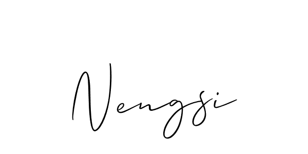 Use a signature maker to create a handwritten signature online. With this signature software, you can design (Allison_Script) your own signature for name Nengsi. Nengsi signature style 2 images and pictures png