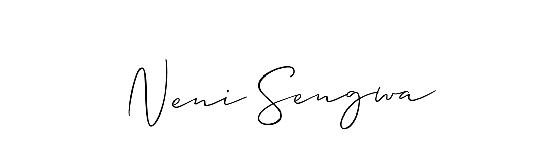 Use a signature maker to create a handwritten signature online. With this signature software, you can design (Allison_Script) your own signature for name Neni Sengwa. Neni Sengwa signature style 2 images and pictures png