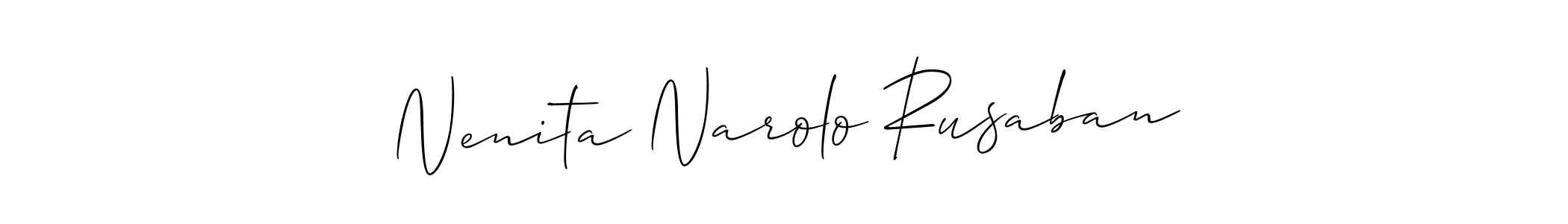 Best and Professional Signature Style for Nenita Narolo Rusaban. Allison_Script Best Signature Style Collection. Nenita Narolo Rusaban signature style 2 images and pictures png