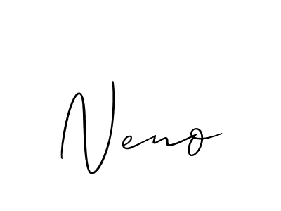 Allison_Script is a professional signature style that is perfect for those who want to add a touch of class to their signature. It is also a great choice for those who want to make their signature more unique. Get Neno name to fancy signature for free. Neno signature style 2 images and pictures png