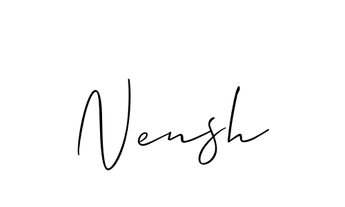 You can use this online signature creator to create a handwritten signature for the name Nensh. This is the best online autograph maker. Nensh signature style 2 images and pictures png