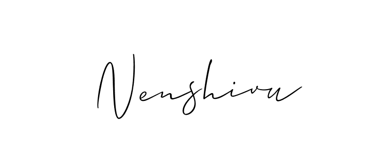 Also we have Nenshivu name is the best signature style. Create professional handwritten signature collection using Allison_Script autograph style. Nenshivu signature style 2 images and pictures png