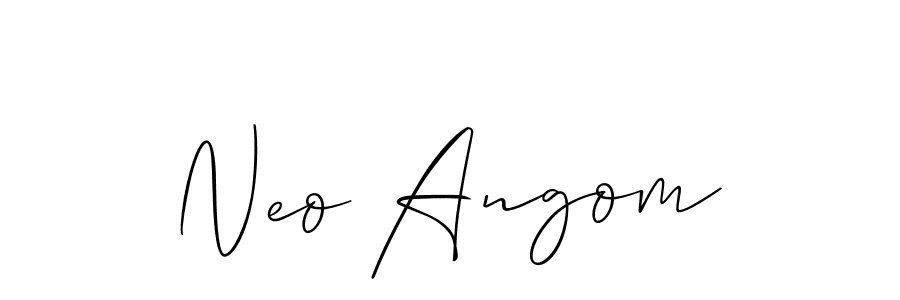 Neo Angom stylish signature style. Best Handwritten Sign (Allison_Script) for my name. Handwritten Signature Collection Ideas for my name Neo Angom. Neo Angom signature style 2 images and pictures png