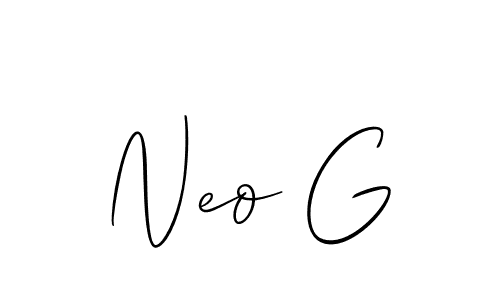 How to make Neo G name signature. Use Allison_Script style for creating short signs online. This is the latest handwritten sign. Neo G signature style 2 images and pictures png