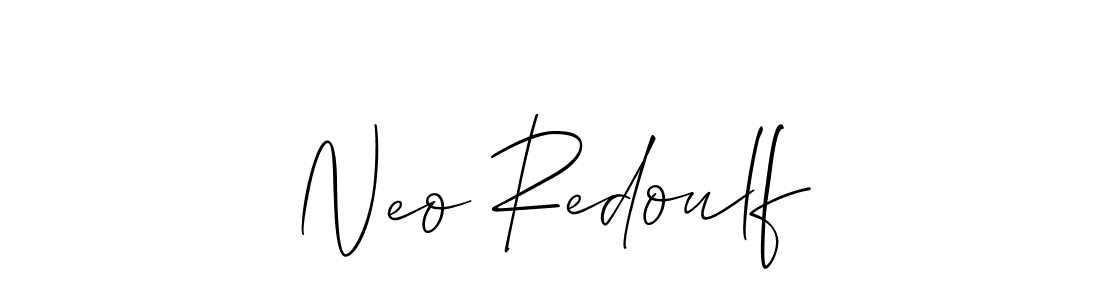 Create a beautiful signature design for name Neo Redoulf. With this signature (Allison_Script) fonts, you can make a handwritten signature for free. Neo Redoulf signature style 2 images and pictures png