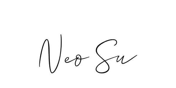 Neo Su stylish signature style. Best Handwritten Sign (Allison_Script) for my name. Handwritten Signature Collection Ideas for my name Neo Su. Neo Su signature style 2 images and pictures png