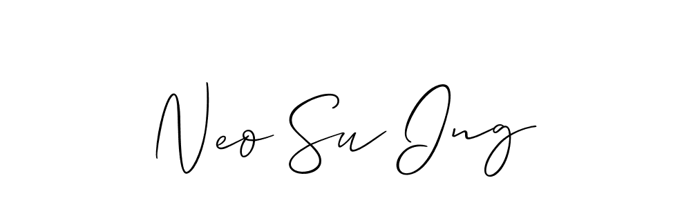 Create a beautiful signature design for name Neo Su Ing. With this signature (Allison_Script) fonts, you can make a handwritten signature for free. Neo Su Ing signature style 2 images and pictures png