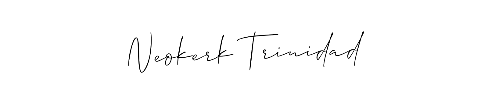 See photos of Neokerk Trinidad official signature by Spectra . Check more albums & portfolios. Read reviews & check more about Allison_Script font. Neokerk Trinidad signature style 2 images and pictures png